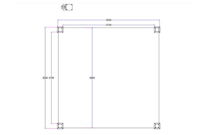 Celtic Leisure Saturn 3m x 3m Aluminium Pergola - Anthracite-SAT3m