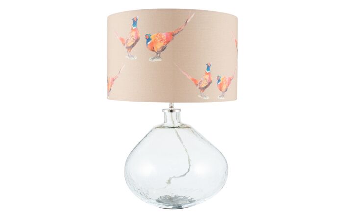 Pacific Lifestyle Savannah Organic Shape Wide Clear Glass Table Lamp-30-696-BO