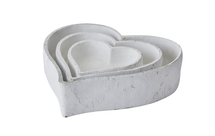 Hill Interiors Set Of Three Large Matt White Ceramic Dishes-22251 1