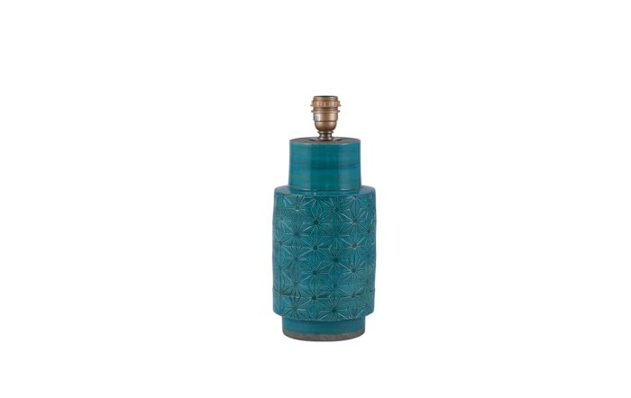 Pacific Lifestyle Sidra Aquamarine Stoneware Etch Detail Table Lamp