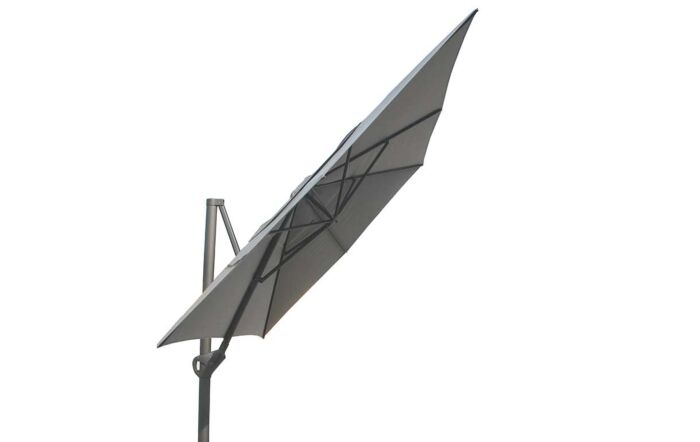 4 Seasons Outdoor Hacienda 300 x 400 cm Parasol with 125kg Siesta Granite Grey Base with Wheels - Grey-08569