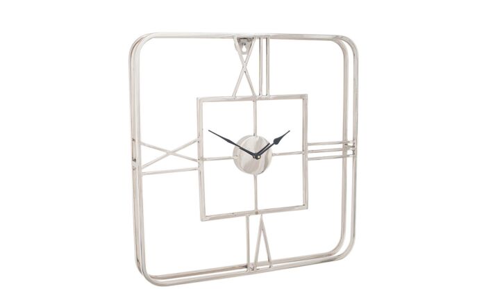 Pacific Lifestyle Silver Metal Square Wall Clock-75-214-SI 1