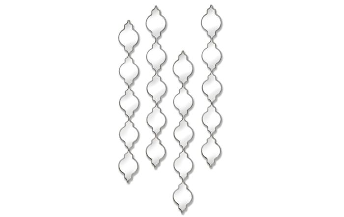 Hill Interiors Silver Quarterfoil Decorative Hanging Mirror