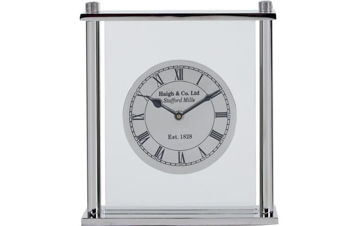Pacific Lifestyle Silver Square Framed Standing Clock-75-225-SI 1