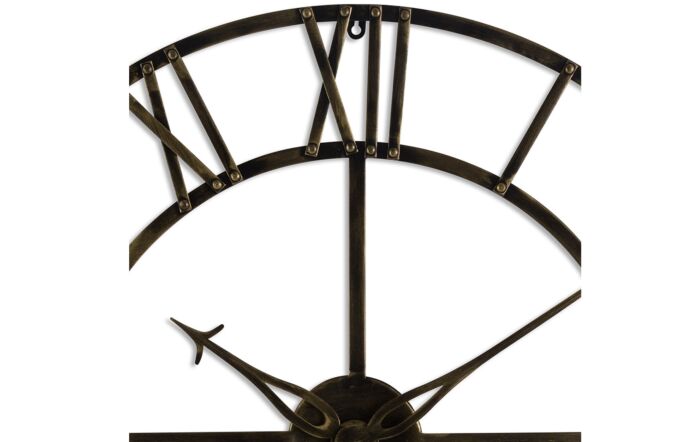 Hill Interiors Small Antique Brass Skeleton Clock-20433
