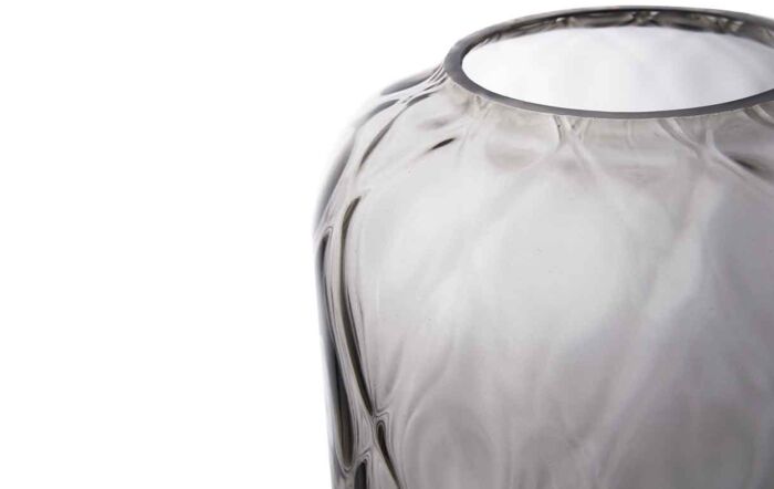 Pacific Lifestyle Smoked Grey Glass Quadrant Vase Large-70-531L