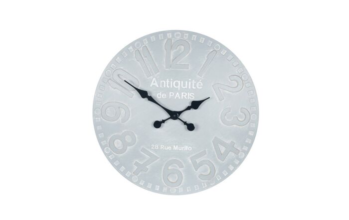 Pacific Lifestyle Stone Grey Wood Round Wall Clock