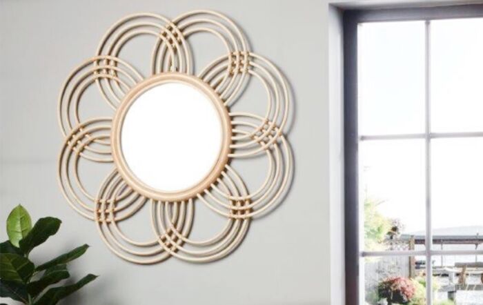 Sunflower Rattan Mirror-27005