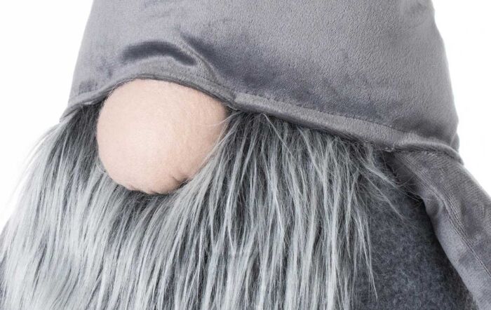 Hill Interiors Large Tall Grey Velvet Gonk 125H cm-21985