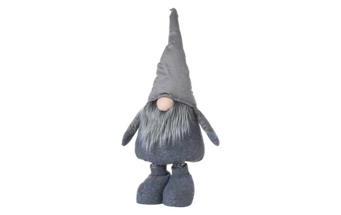 Hill Interiors Large Tall Grey Velvet Gonk 125H cm