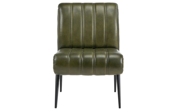 Pacific Lifestyle Tatiana Sage Green Leather and Iron Chair