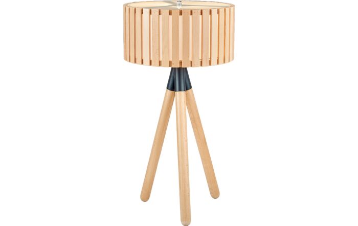 Pacific Lifestyle Rabanne Slatted Natural Wood Tripod Table Lamp