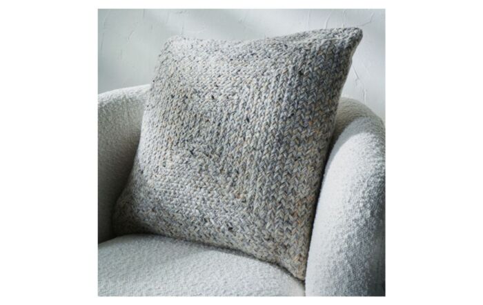 Pacific Lifestyle Indoor/Outdoor Grey Tweed Scatter Cushion-18-711-WG