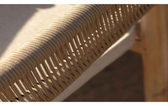 Maze Porto Rope 6 Seat Round Dining Set - Light Brown-PORTO-6SRDS-SS