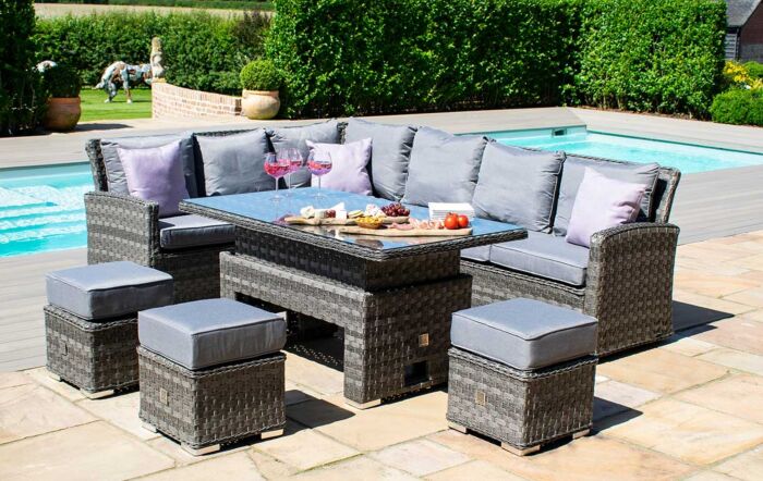 Maze Victoria Corner Dining Set with Rising Table