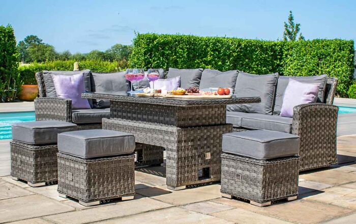 Maze Victoria Corner Dining Set with Rising Table-VIC-507035