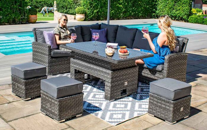 Maze Victoria Corner Dining Set with Rising Table-VIC-507035