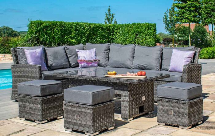 Maze Victoria Corner Dining Set with Rising Table-VIC-507035