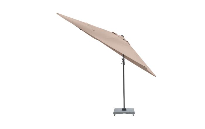 Pacific Lifestyle Voyager T2 2.7mt Free Arm Parasol Taupe With 90kg Wheeled Base-18-301-TA & 18-125