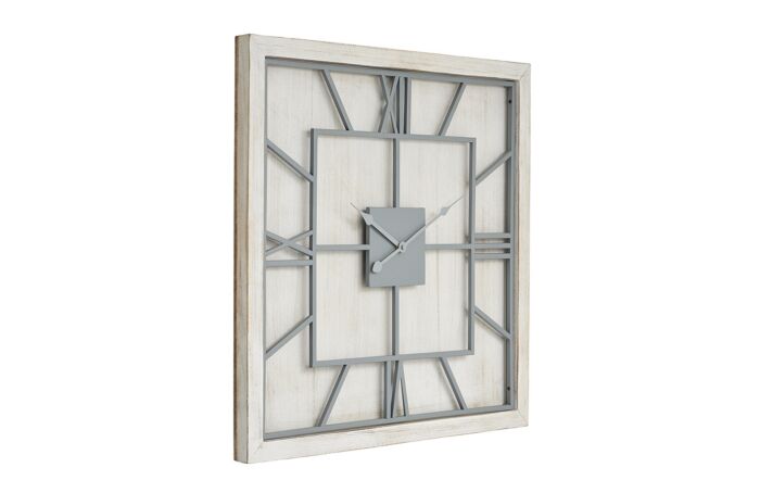 Hill Interiors Williston White Square Wall Clock-21651