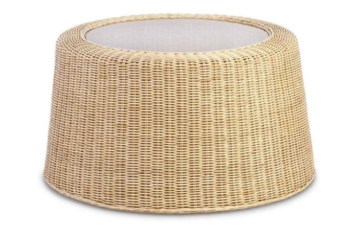 Natural Woven Rattan Round Coffee Table-303310