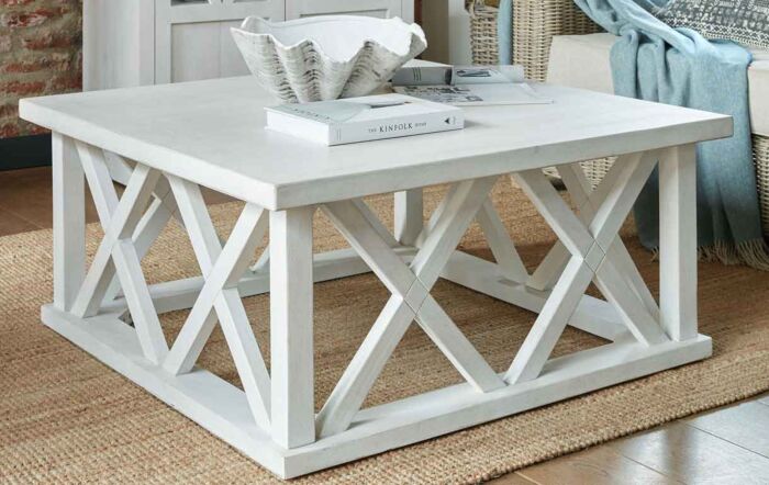 Hill Interiors Stamford Plank Collection Square Coffee Table-22922