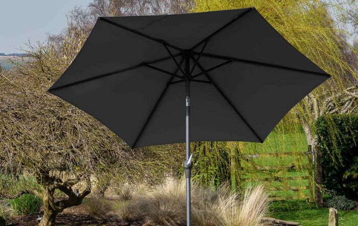 Pacific Lifestyle Riva Platinum Parasol - Anthracite 2.5 Metre-18-118-GY