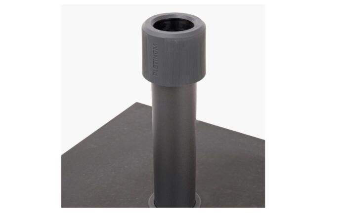 Pacific Lifestyle Black Polished Granite Wheeled Parasol Adjustable Support Base 40kg-18-123