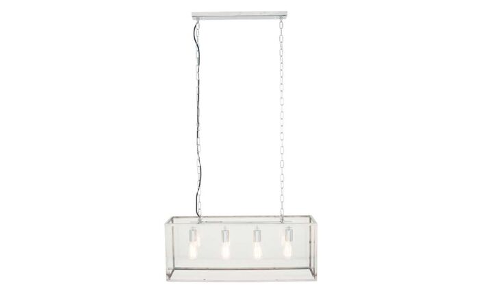 Pacific Lifestyle Llewellyn Silver Metal and Glass Four Bulb Pendant-35-309