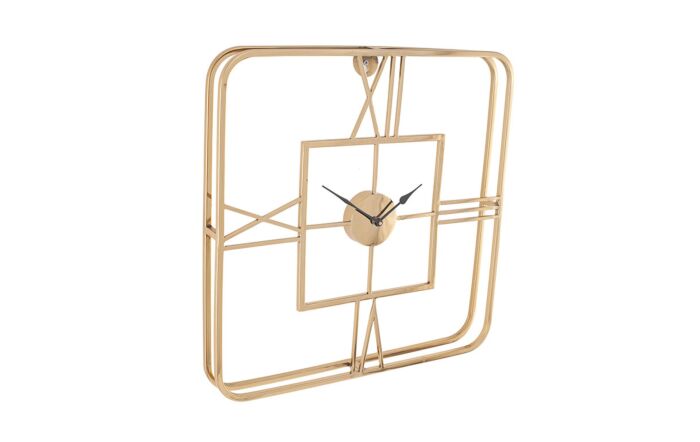 Pacific&#x20;Lifestyle&#x20;Gold&#x20;Metal&#x20;Square&#x20;Wall&#x20;Clock-75-214-GO&#x20;1