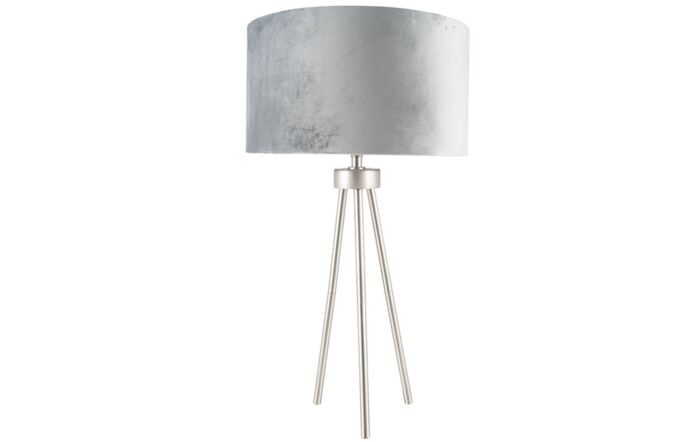 Pacific Lifestyle Brushed Silver Metal Tripod Table Lamp-30-719-C