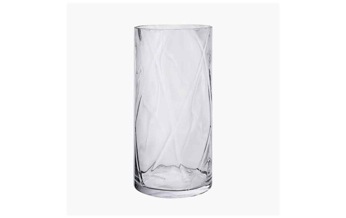 Pacific Lifestyle Clear Glass Round Optic Vase Small-70-570s