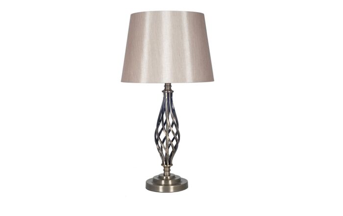 Pacific Lifestyle Jenna Silver Metal Twist Detail Table Lamp-30-030-C