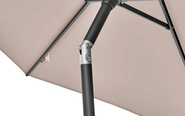 Pacific Lifestyle Riva 2.5mt Taupe Parasol With 40kg Wheeled Base-18-118-TA-18-123