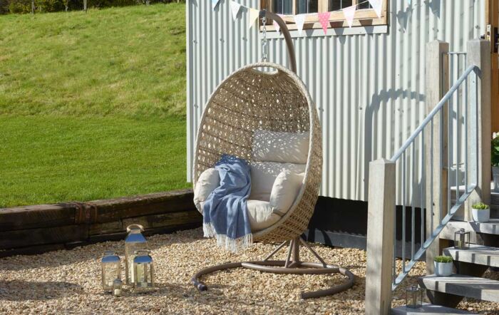 Bramblecrest Monterey Sandstone Single Hanging Cocoon Egg Chair-RMHC1S