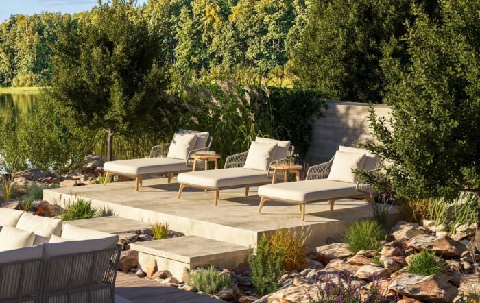 4 Seasons Outdoor Ancora One Seat Garden Daybed-213947