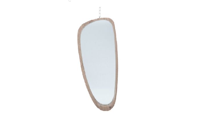 Pacific Lifestyle Natural Wood Veneer Teardrop Shaped Mirror-SKU: 73-080