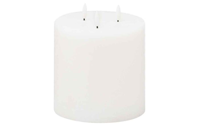 Hill Interiors Luxe Collection Natural Glow 6 x 6 LED White Candle Set Of 2-20868