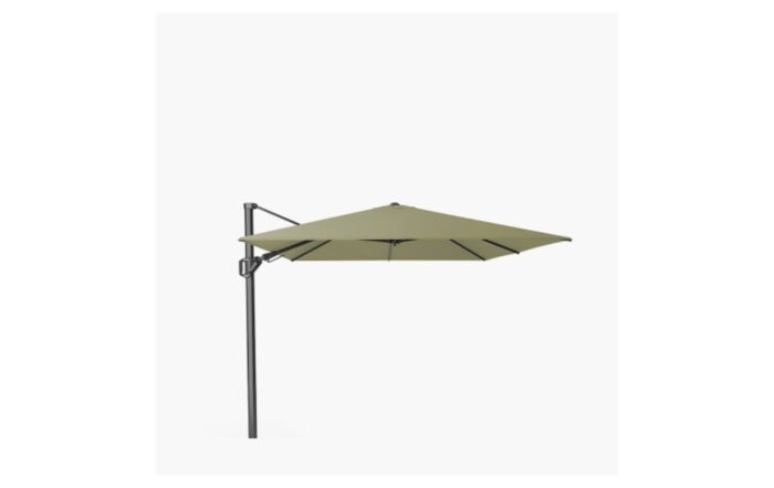 Pacific Lifestyle Challenger Premium T2 3.5m x 2.6m Lush Green Cantilever Parasol With 90kg Wheeled Base-18-193-LU & 18-125-2