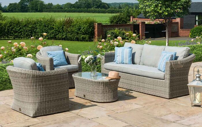 Maze Oxford 3 Seat Garden Sofa Set-OXF-202024