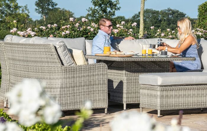 Maze Oxford Royal U Shaped Sofa Set with Rising Table-OXF-208542