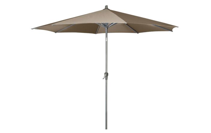 Pacific Lifestyle Riva Platinum Parasol - Taupe 3 Metre with 40kg Black Granite Wheeled Base-18-119-TA-18-123