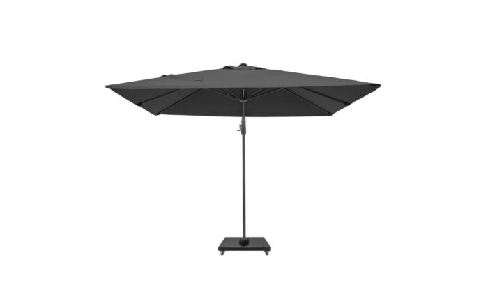 Pacific Lifestyle Voyager T2 2.7m Square Anthracite Free Arm Parasol & 90kg Wheeled Granite Base-18-301-GY-18-125