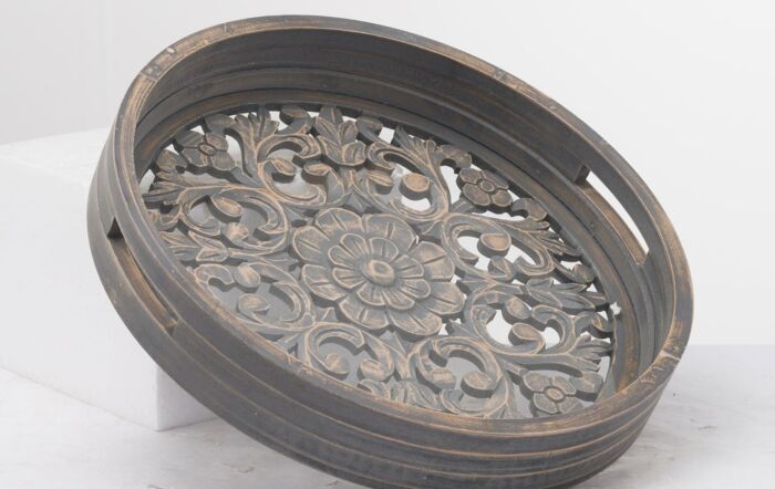 Hill&#x20;Interiors&#x20;Set&#x20;of&#x20;2&#x20;Carved&#x20;Grey&#x20;Wash&#x20;Louis&#x20;Trays-20603&#x20;1