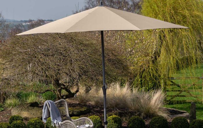 Pacific Lifestyle Riva 3.5m Round Parasol - Taupe-18-120-TA