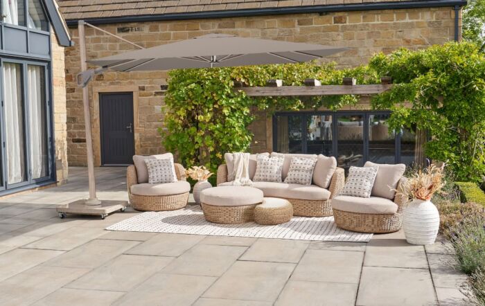Pacific Lifestyle Nexus T2 Premium 3mt Mocha/Havana Taupe With Venezia 90kg Ceramic Wheeled Base-18-307-MO-HV 18-198