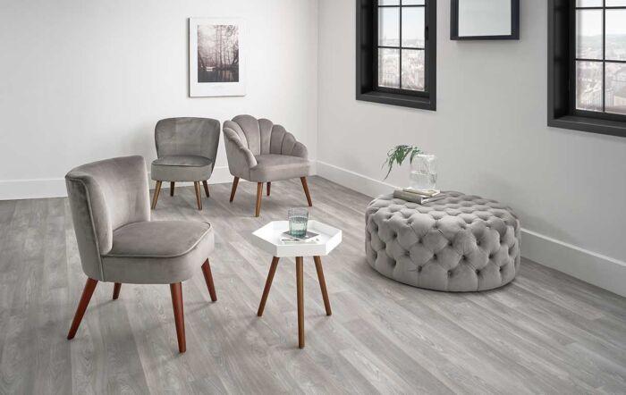 Pacific Lifestyle Dove Grey Velvet Chair with Walnut Effect Legs-15-259-DG