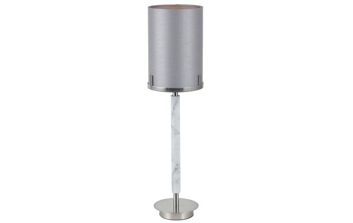 Pacific Lifestyle Midland Brushed Nickel and Grey Marble Effect Table Lamp-30-943-C