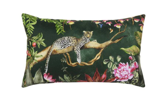 Furn. Leopard Rectangular Outdoor Cushion - Forest-Furn. Leopard Rectangular Outdoor Cushion - Forest