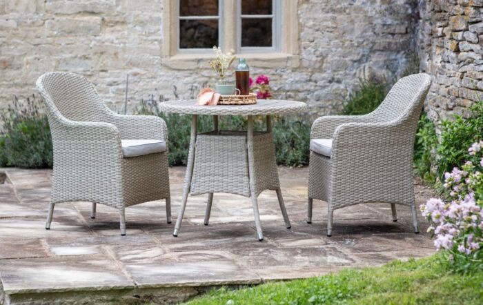 Bramblecrest Tetbury Round Garden Bistro Set - Nutmeg-X20WKN80RD2